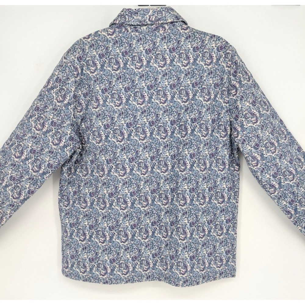 VTG Laura Ashley Quilted Paisley Cotton Jacket Boho Cottage Prairie Floral Large - Picture 5 of 14